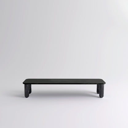 Table "Sunday" de Jean-Baptiste Souletie - La Chance-L 200 x l 50 cm-Bois laqué noir-Marbre Marquina noir brillant-The Woods Gallery