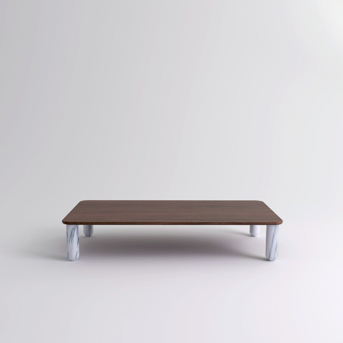 Table "Sunday" de Jean-Baptiste Souletie - La Chance-L 200 x l 50 cm-Noyer-Marbre Pele de Tigre mat-The Woods Gallery