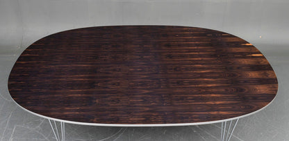 Table Super-Elliptique en palissandre foncé 180cm de Jacobsen, Hein et Mathsson - Fritz Hansen - Vintage-The Woods Gallery