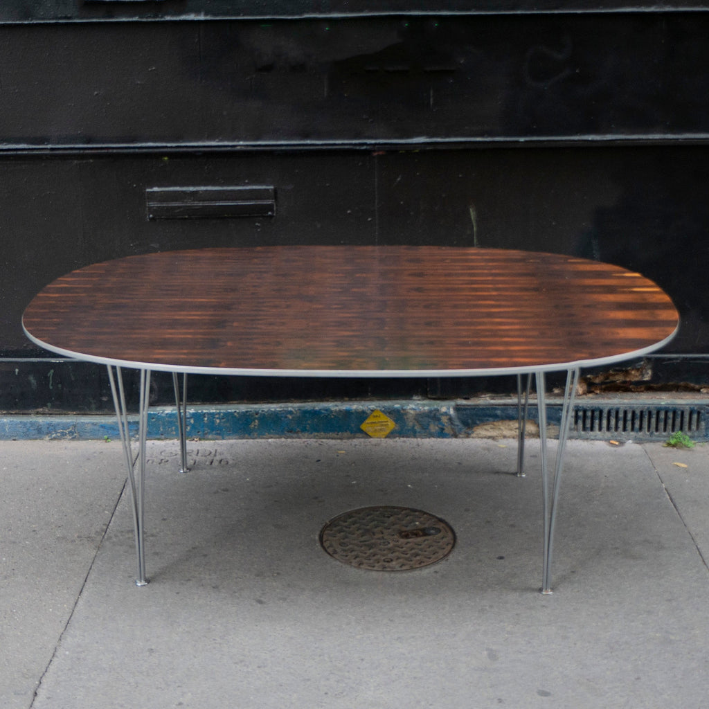 Table Super-Elliptique en palissandre foncé 180cm de Jacobsen, Hein et Mathsson - Fritz Hansen - Vintage-The Woods Gallery