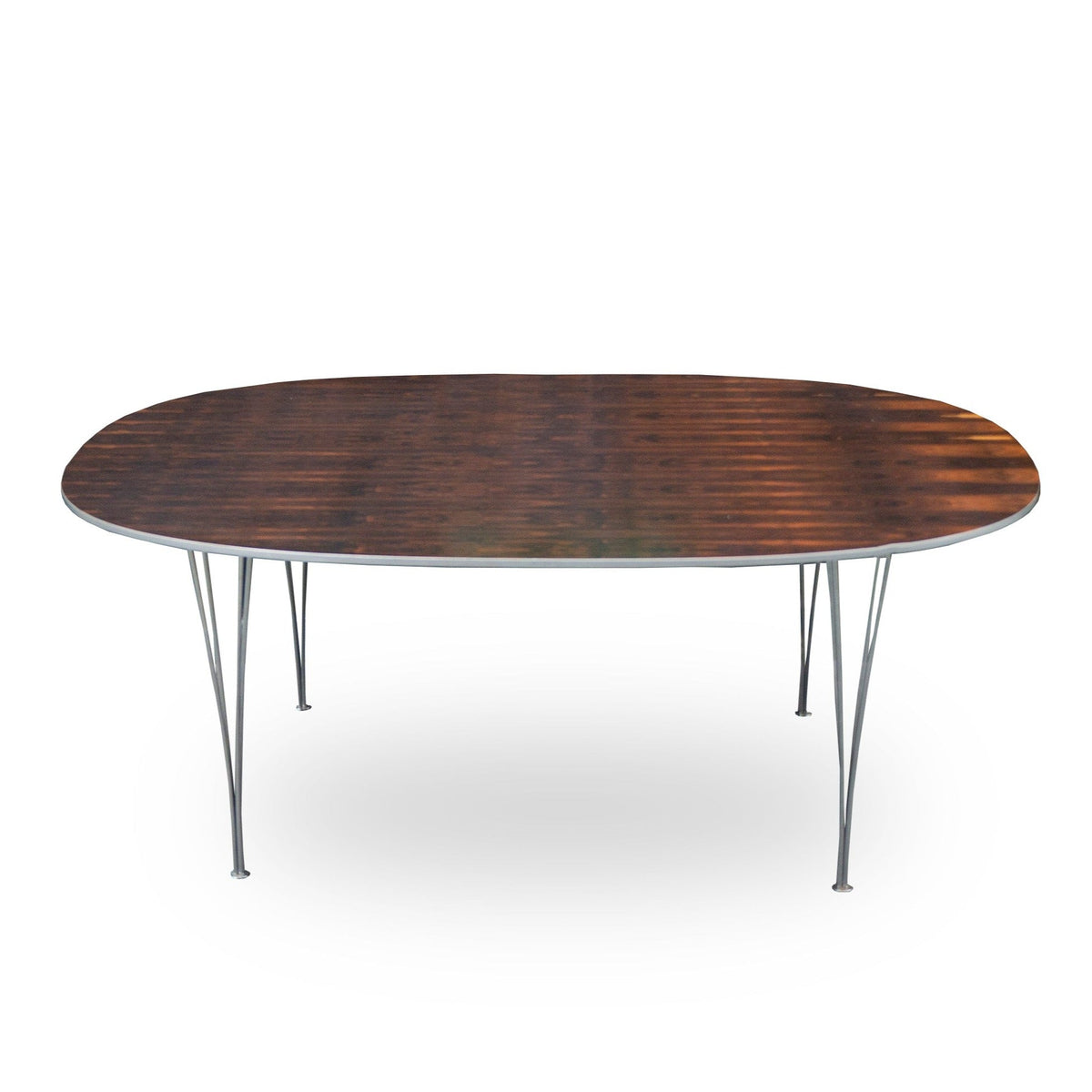 Table Super-Elliptique en palissandre foncé 180cm de Jacobsen, Hein et Mathsson - Fritz Hansen - Vintage-The Woods Gallery