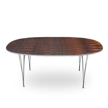 Table Super-Elliptique en palissandre foncé 180cm de Jacobsen, Hein et Mathsson - Fritz Hansen - Vintage-The Woods Gallery