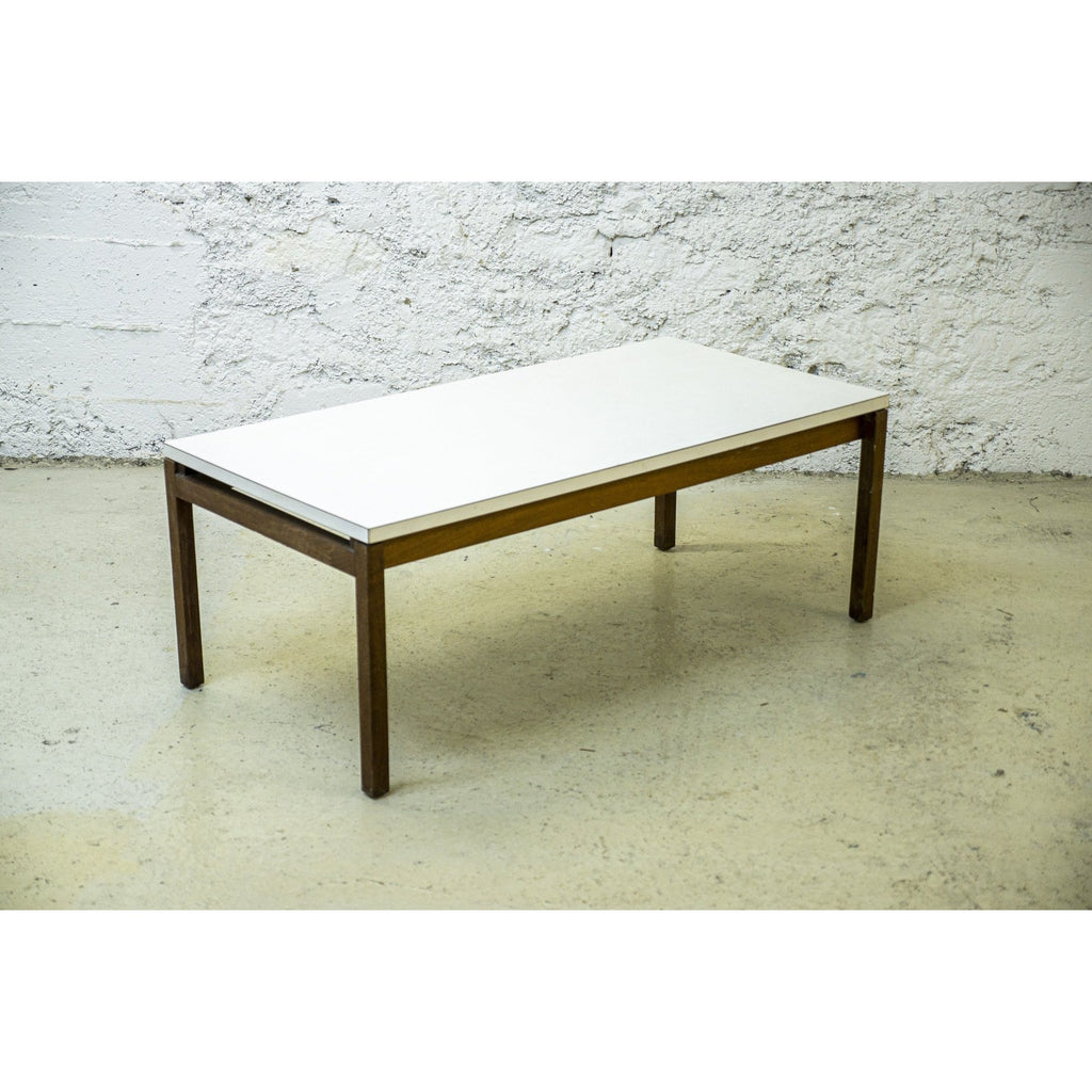 Table basse blanche - L 115cm - Knoll - Vintage-The Woods Gallery