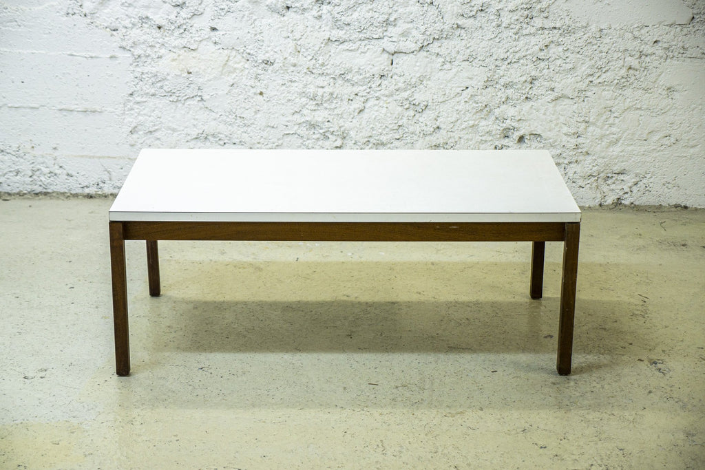 Table basse blanche - L 115cm - Knoll - Vintage-The Woods Gallery