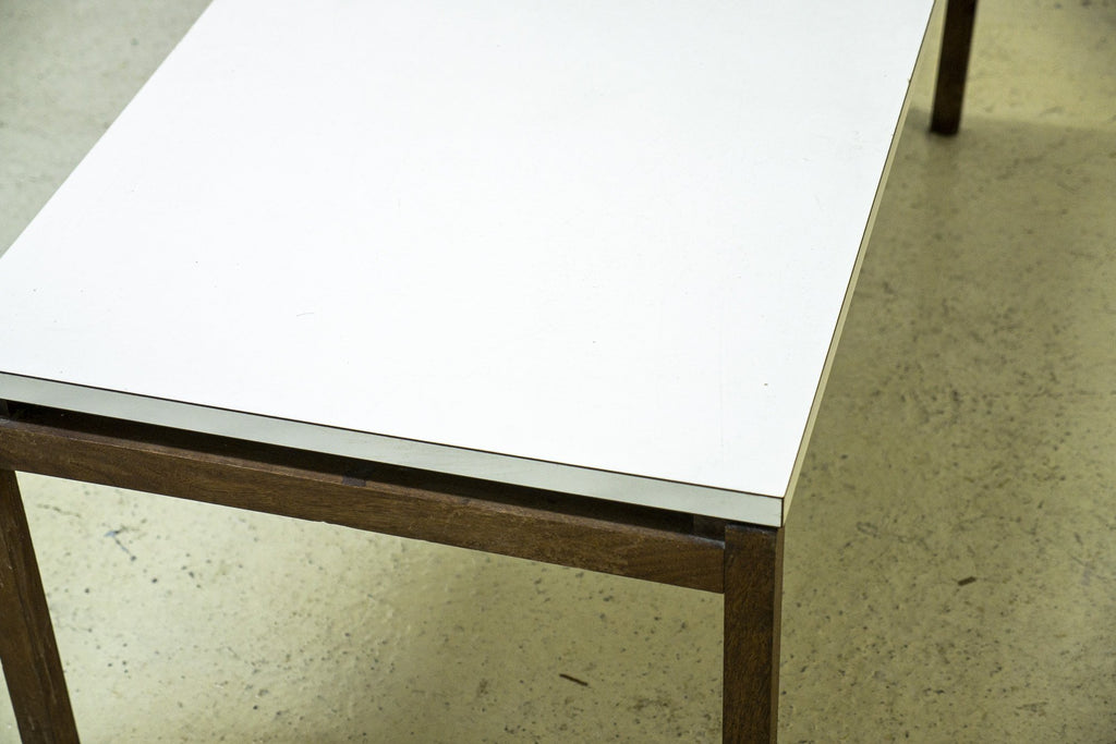 Table basse blanche - L 115cm - Knoll - Vintage-The Woods Gallery