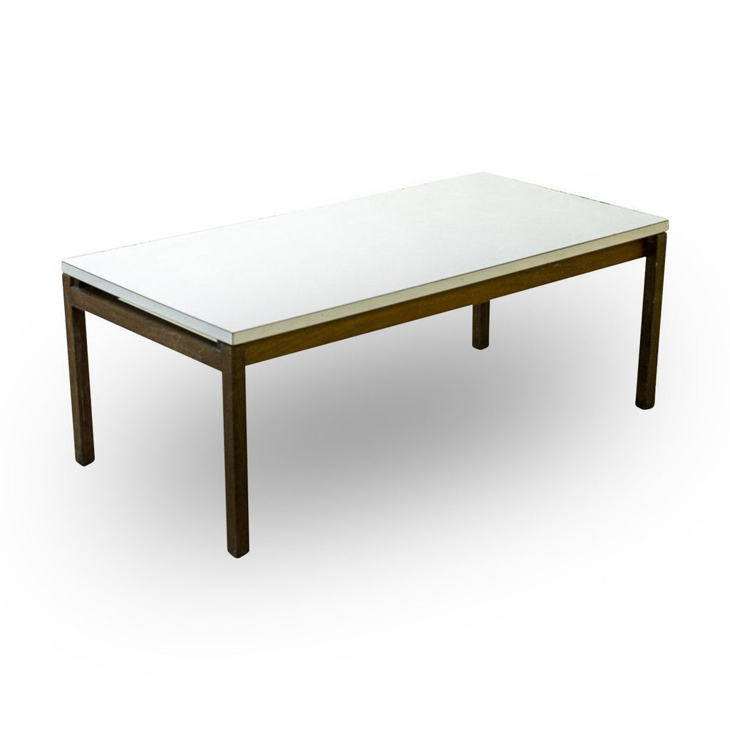 Table basse blanche - L 115cm - Knoll - Vintage-The Woods Gallery