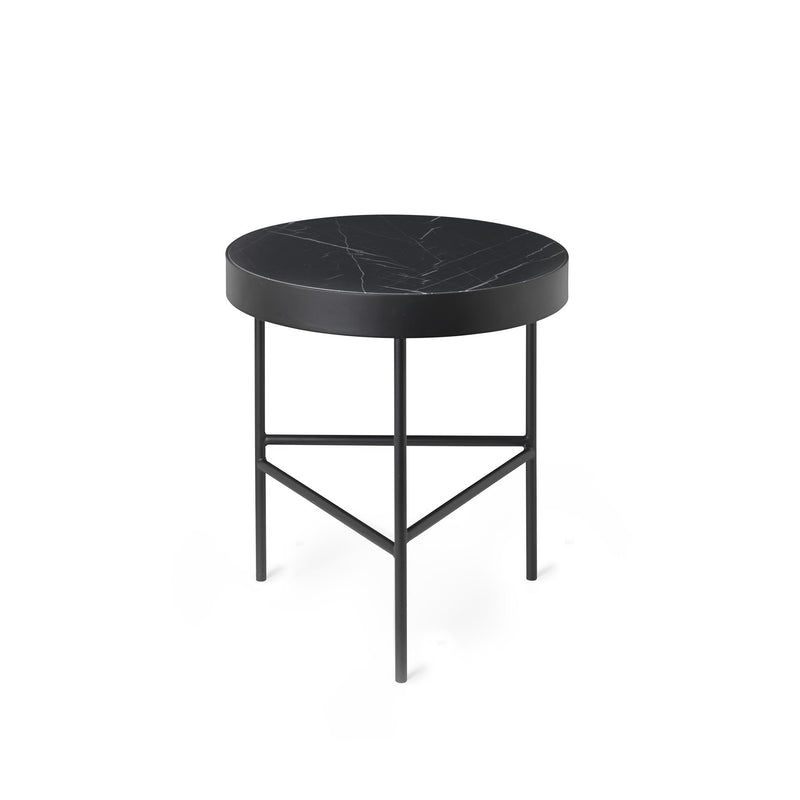 Table d'appoint en marbre noir de Trine Andersen - Ø 40 cm - Ferm Living-The Woods Gallery