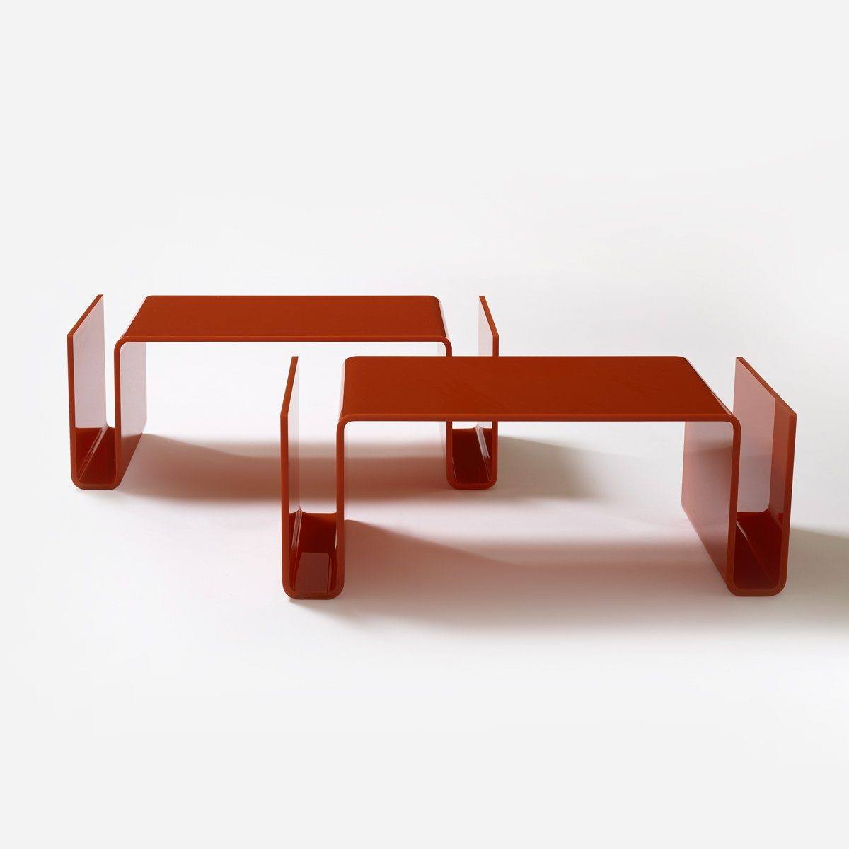 Table &amp; magazine rack T01 de Superstudio - L 82cm - Poltronova-The Woods Gallery