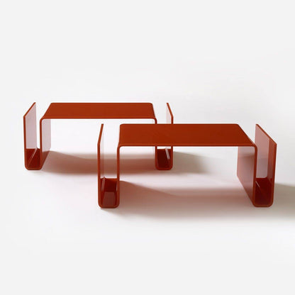 Table &amp; magazine rack T01 de Superstudio - L 82cm - Poltronova-The Woods Gallery