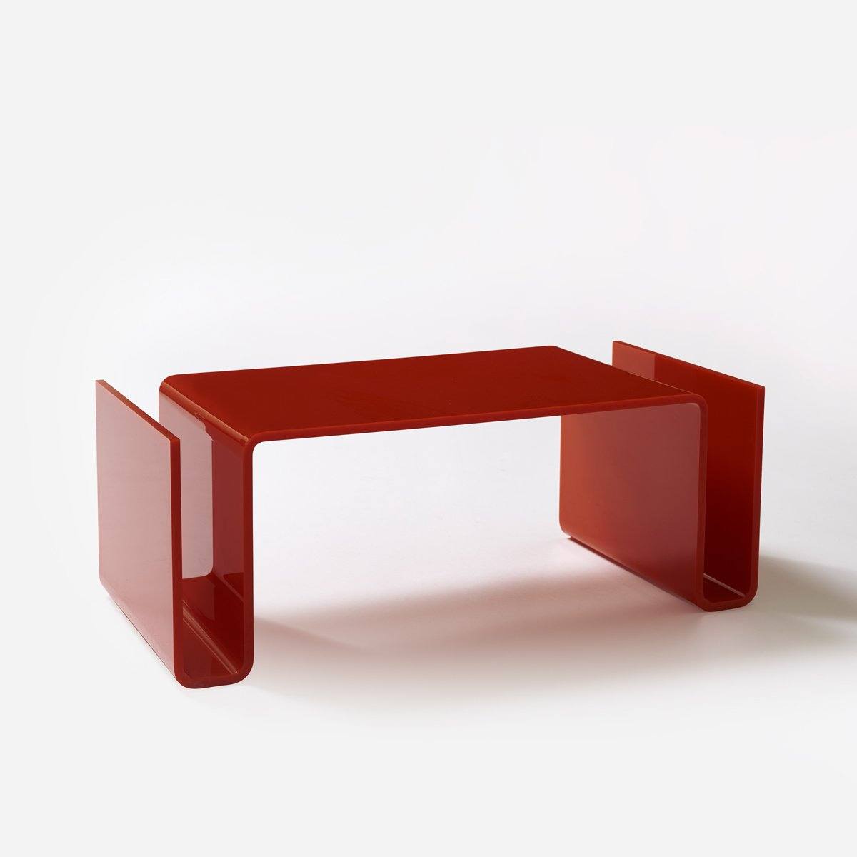 Table &amp; magazine rack T01 de Superstudio - L 82cm - Poltronova-The Woods Gallery