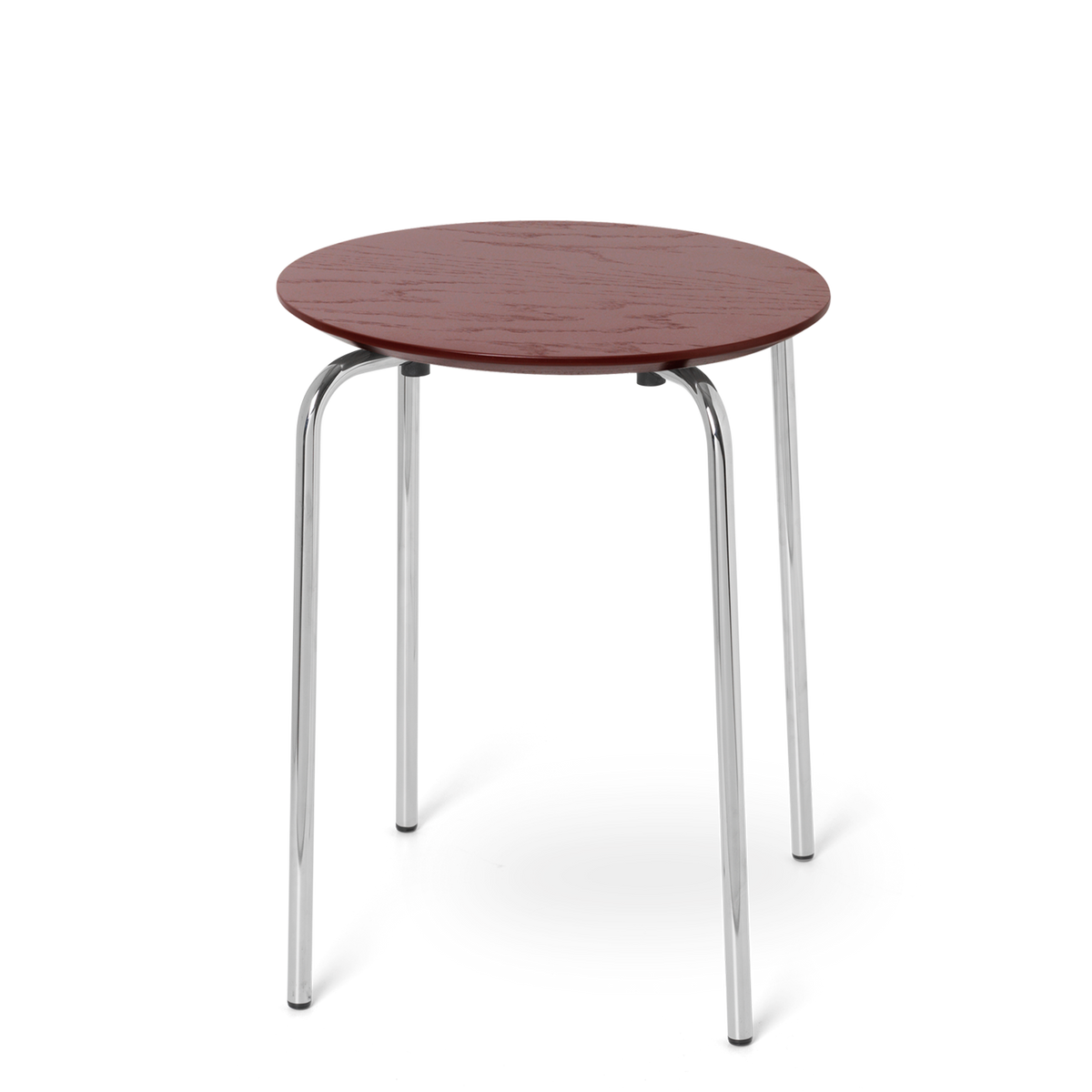 Tabouret Herman - Ferm Living-Pieds Chrome-Rouge-Marron-The Woods Gallery