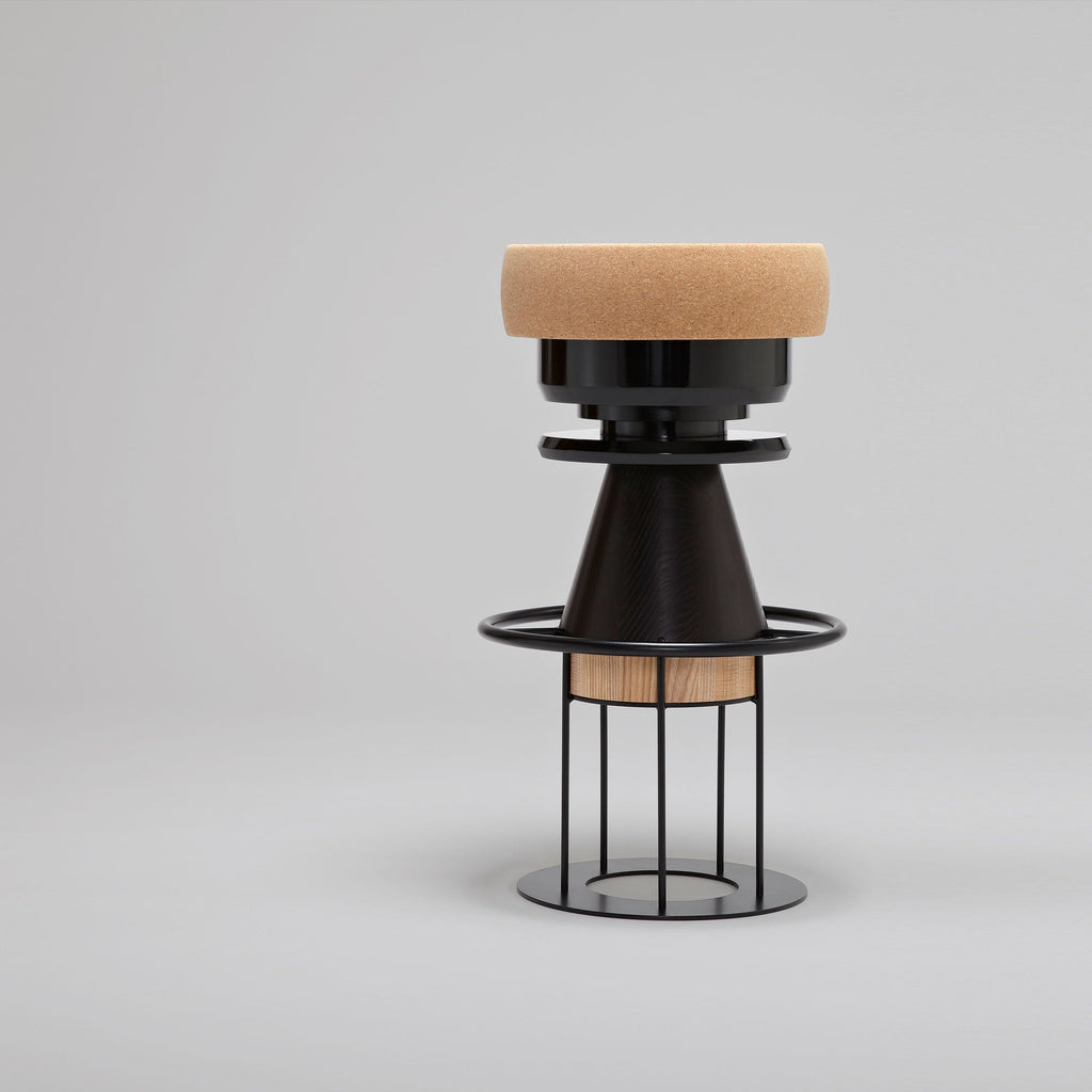 Tabouret "TEMBO" de Note Design Studio - La Chance-Orange-Vert-Bleu-Bas (48 cm)-The Woods Gallery