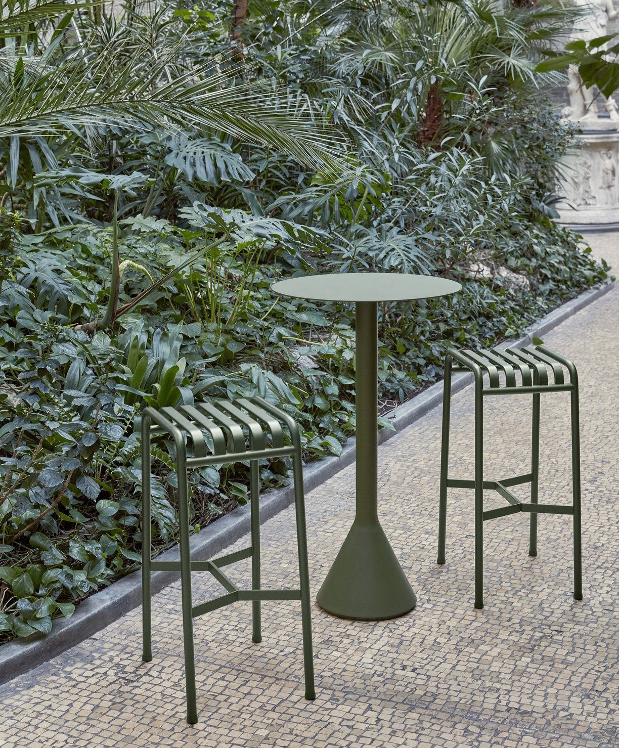 スツール HAY PALISSADE BAR STOOL オリーブ Palissade bar stool - Hay Olive green, Anthracite, Gray