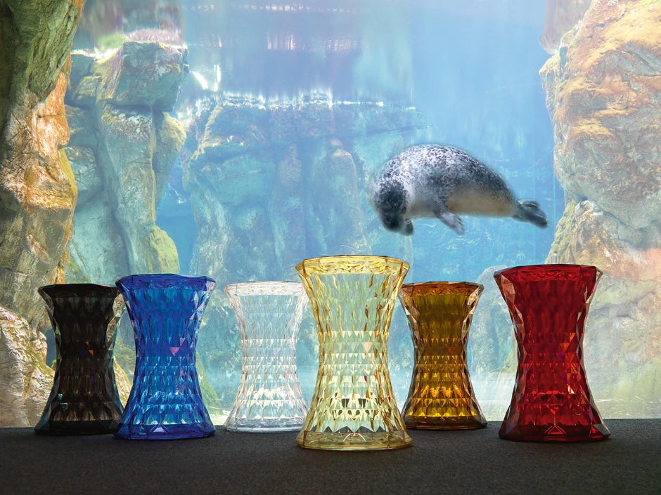 Tabouret transparent Stone de Marcel Wanders - Kartell-Cristal-The Woods Gallery