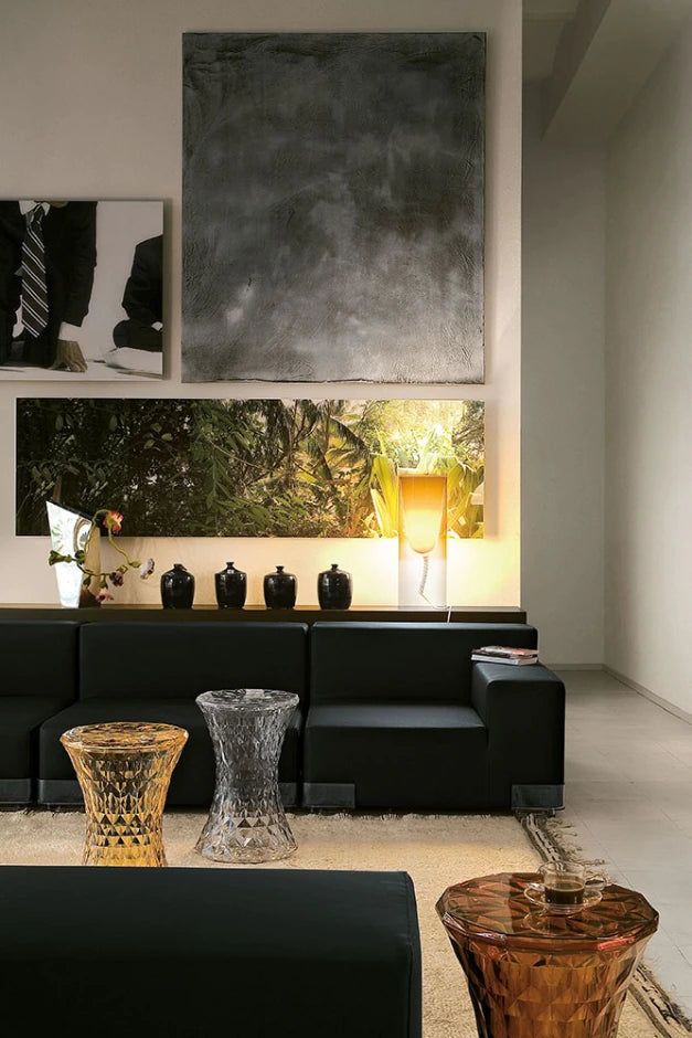 Tabouret transparent Stone de Marcel Wanders - Kartell-Cristal-The Woods Gallery