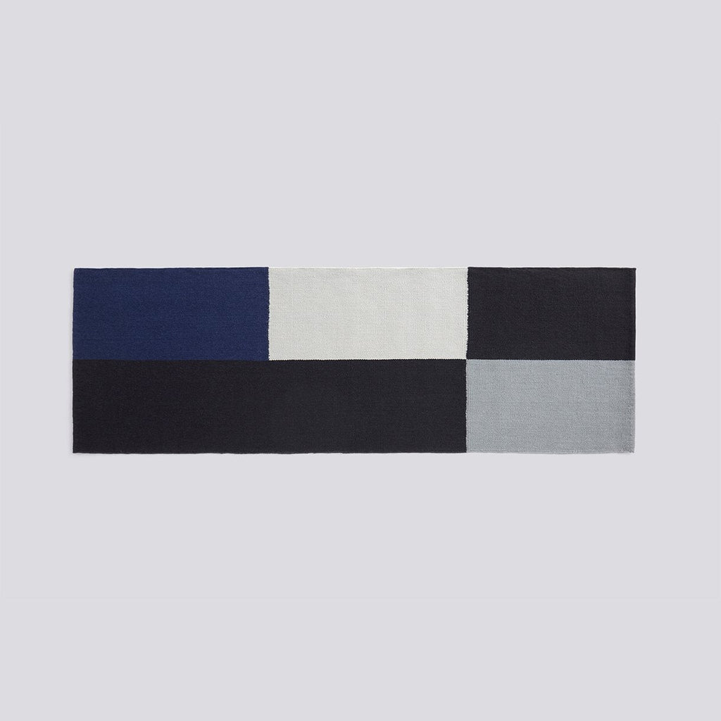 Tapis Ethan Cook Flat Works 80 x 250 cm - Hay-Noir - Gris - Bleu-The Woods Gallery