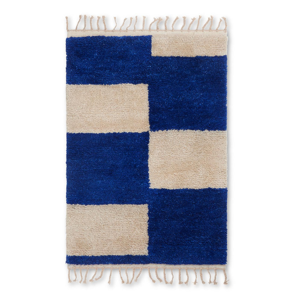 Tapis Mara - Ferm Living-Small-Bright Blue-The Woods Gallery