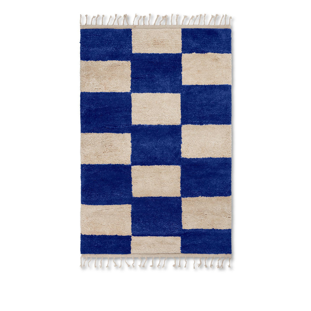 Tapis Mara - Ferm Living-Small-Bright Blue-The Woods Gallery