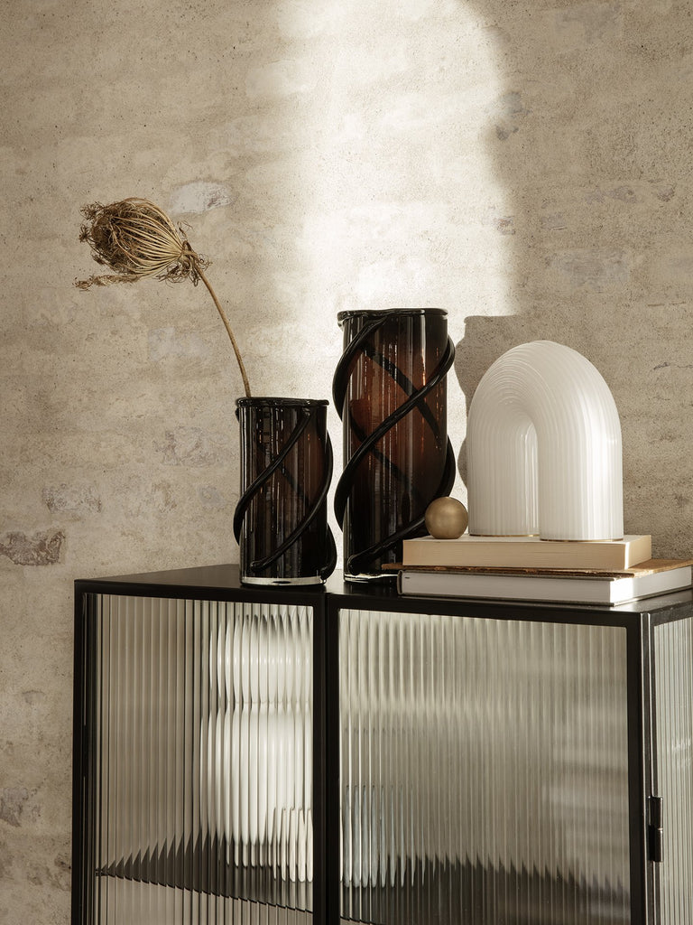 Vase Entwine Dark Amber - Ferm Living-The Woods Gallery