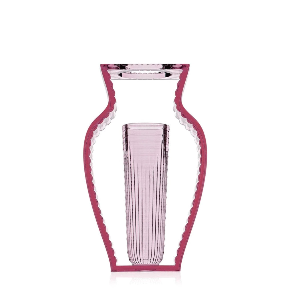 Vase I Shine d'Eugeni Quitllet - Kartell-Gris fumé-The Woods Gallery