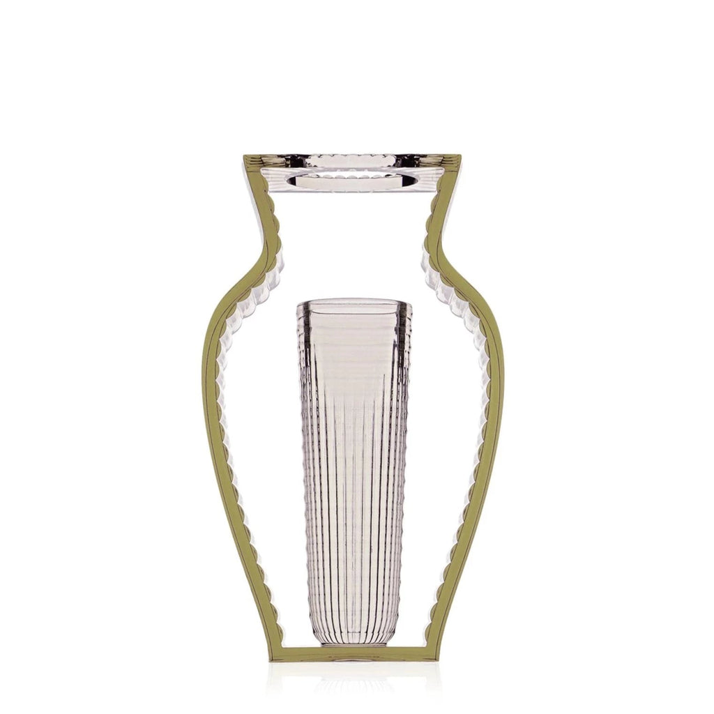 Vase I Shine d'Eugeni Quitllet - Kartell-Gris fumé-The Woods Gallery