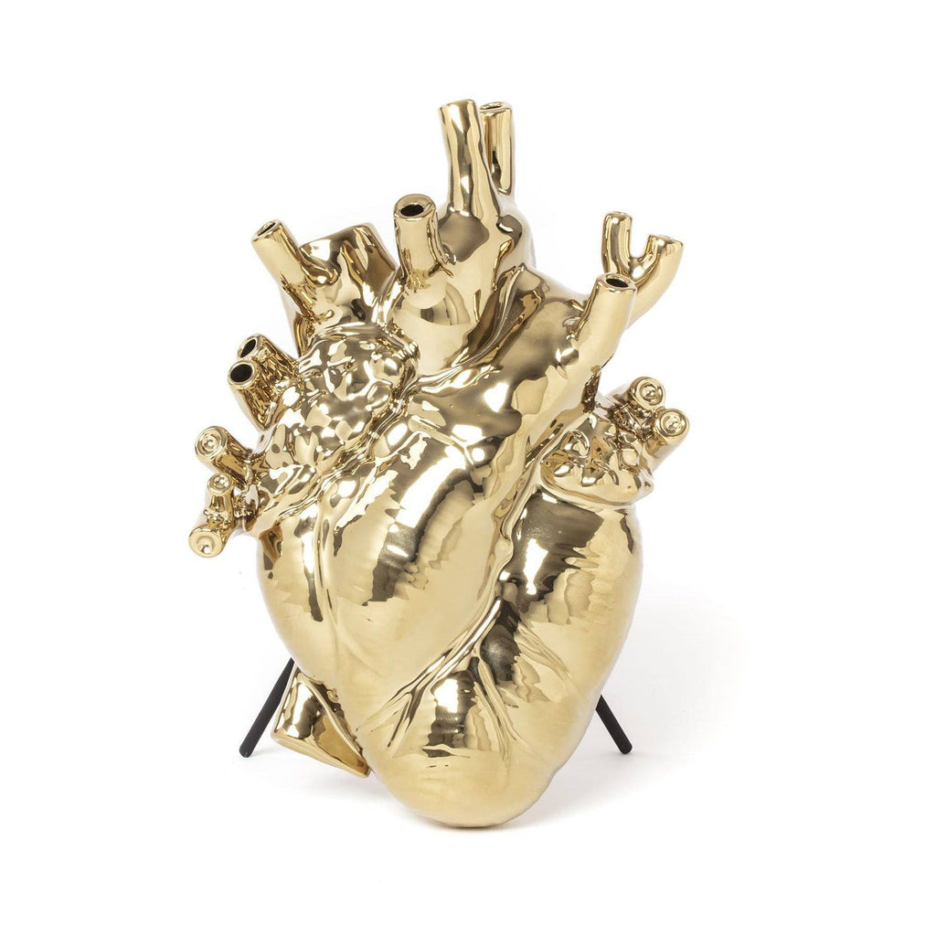Vase coeur Love In Bloom doré de Marcantonio - Seletti-The Woods Gallery