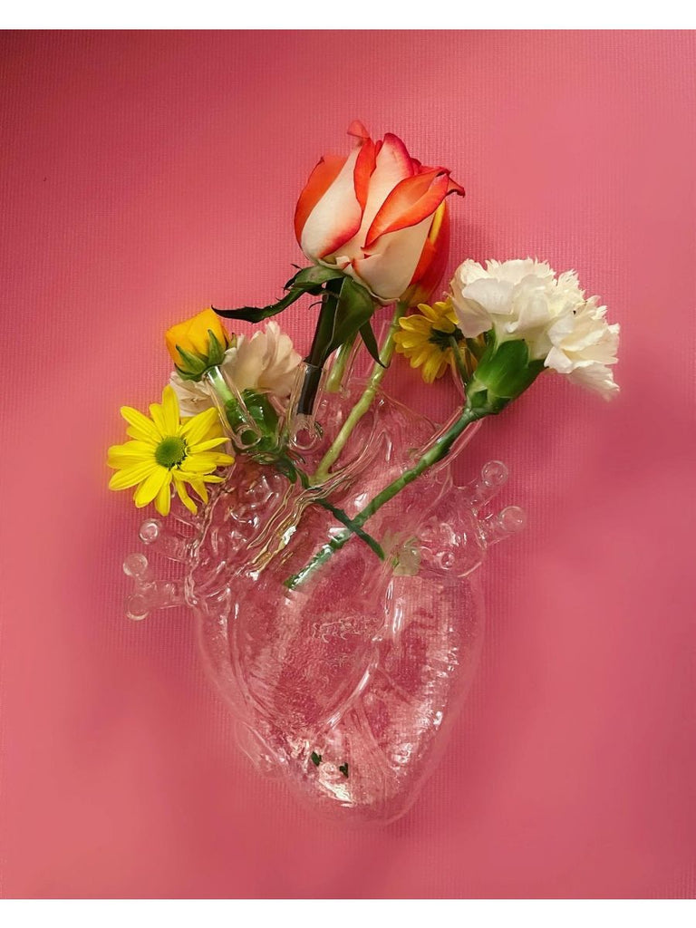 Vase coeur Love In Bloom en verre de Marcantonio - Seletti-The Woods Gallery