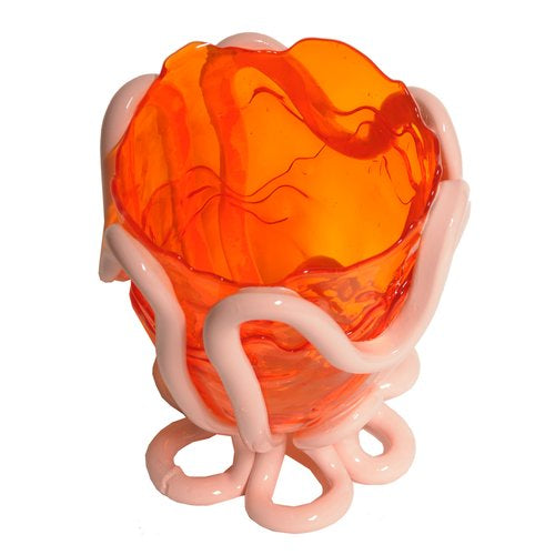 Vase en résine Indian Summer XL Clear orange, Matt Fuschia - Gaetano Pesce - Fish Design-The Woods Gallery