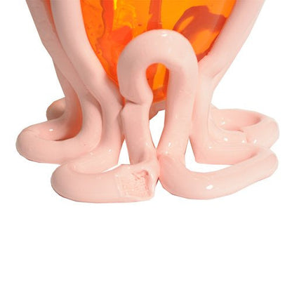 Vase en résine Indian Summer XL Clear orange, Matt Fuschia - Gaetano Pesce - Fish Design-The Woods Gallery