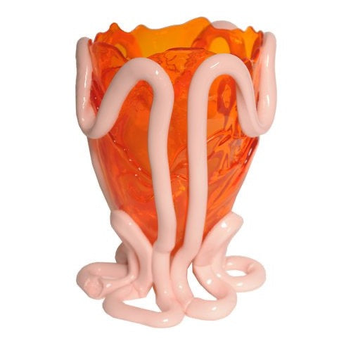 Vase en résine Indian Summer XL Clear orange, Matt Fuschia - Gaetano Pesce - Fish Design-The Woods Gallery