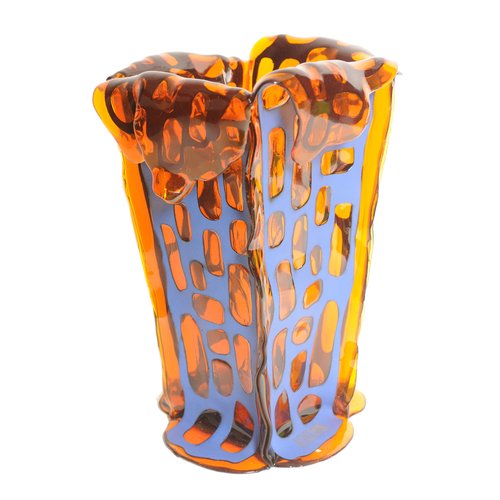 Vase en résine Sagarana Clear Orange, Blue L de NativoCampana by Fernando & Humberto Campana - Fish Design-The Woods Gallery