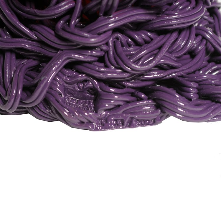Vase en résine Spaghetti Clear Red & Matt Purple M de Gaetano Pesce - Fish Design-The Woods Gallery