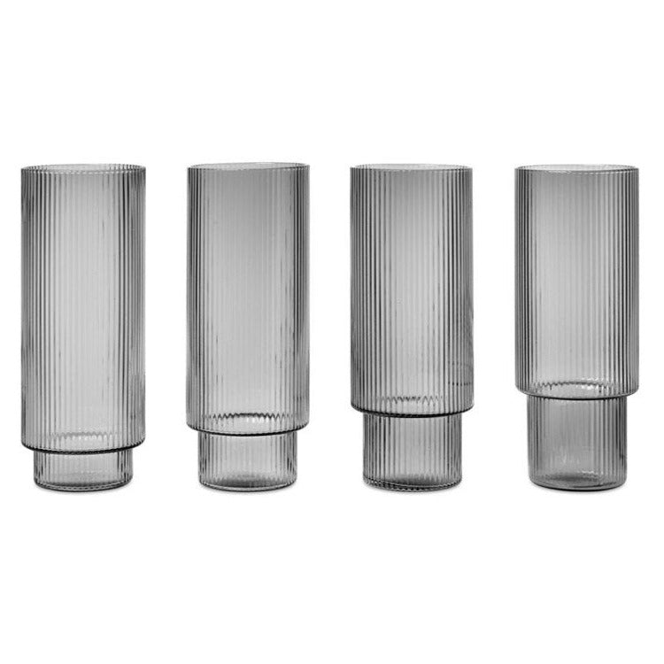 Verres à cocktails Ripple - Ferm Living-Transparent-The Woods Gallery