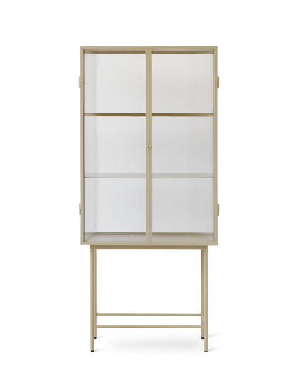 Vitrine Haze verre ondulé - Ferm Living-Beige-The Woods Gallery