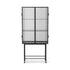 Vitrine Haze verre ondulé - Ferm Living-Noir-The Woods Gallery